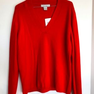 Red cashmere sweater, McDuff , size large
